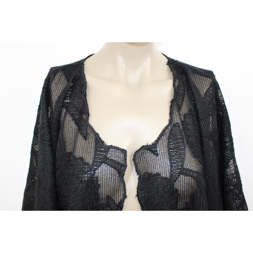 Free People Bohemian Gypsy Witchy Lace Willow Tie Front Cape Kimono OS Fairy - Picture 7 of 12